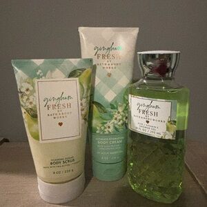 Gingham Fresh Bath & Body Works Body Care Set - Green